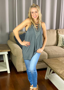 Easy Breezy Lace Up Cami Tunic