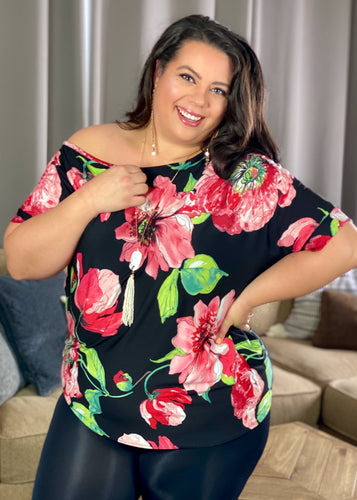 Fanciful Melody Drop Shoulder Top