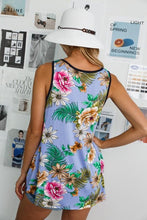 Load image into Gallery viewer, Stripe tank with blue floral back