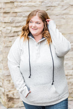 Load image into Gallery viewer, Ivory Quilted Snap Hoodie