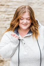 Load image into Gallery viewer, Ivory Quilted Snap Hoodie