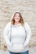 Load image into Gallery viewer, Ivory Quilted Snap Hoodie