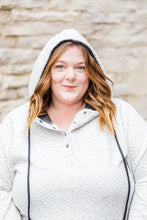Load image into Gallery viewer, Ivory Quilted Snap Hoodie