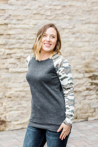 Camo Sleeve Pullover