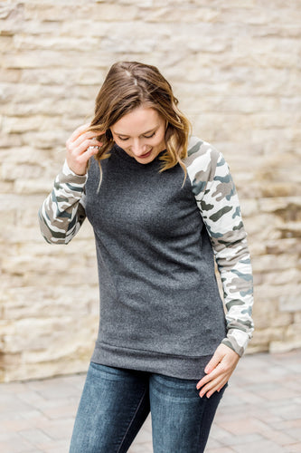 Camo Sleeve Pullover