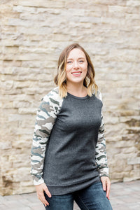 Camo Sleeve Pullover