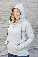 Load image into Gallery viewer, Ivory Quilted Snap Hoodie