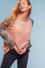 Load image into Gallery viewer, Dreaming in Camo Waffle Cutout Top