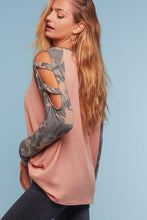 Load image into Gallery viewer, Dreaming in Camo Waffle Cutout Top