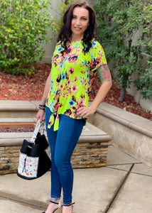 Brighten Up The Night Front Tie Top