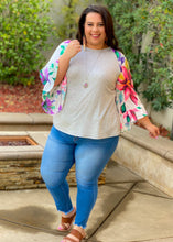 Load image into Gallery viewer, Tropical Rain Bell Sleeve Top