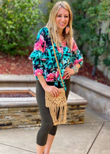 Load image into Gallery viewer, Teal Me About It Front Knot Top
