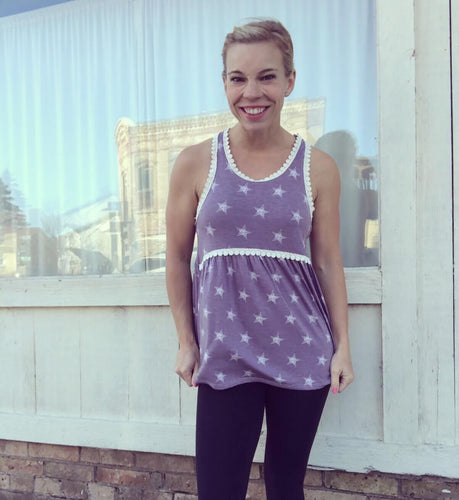 Purple Star racerback tank