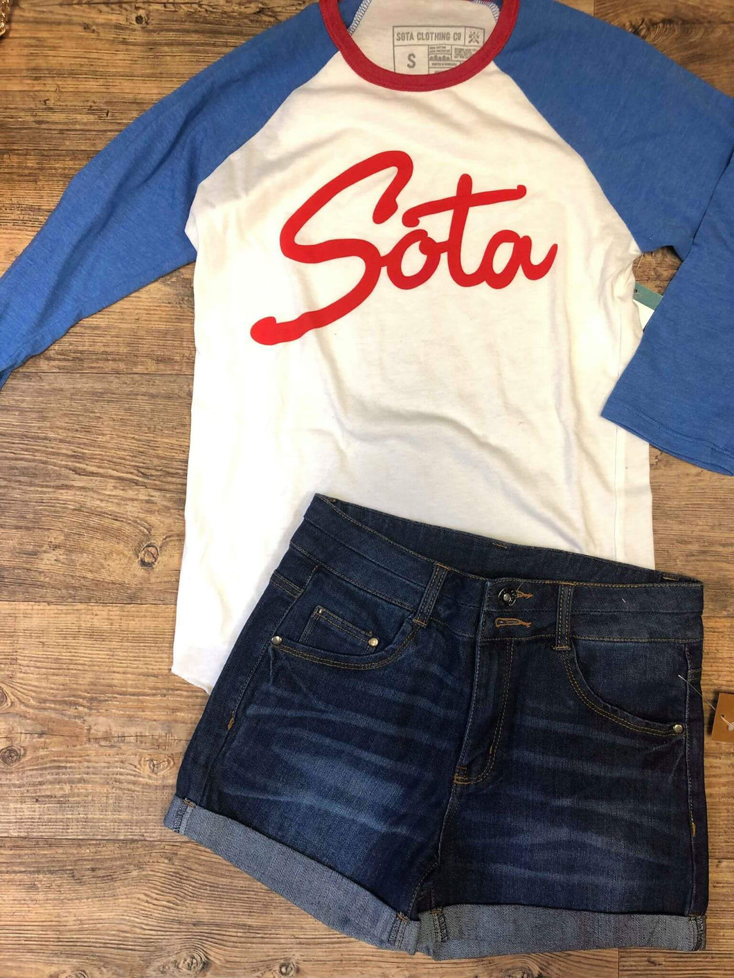 Sota Red White Blue Raglan