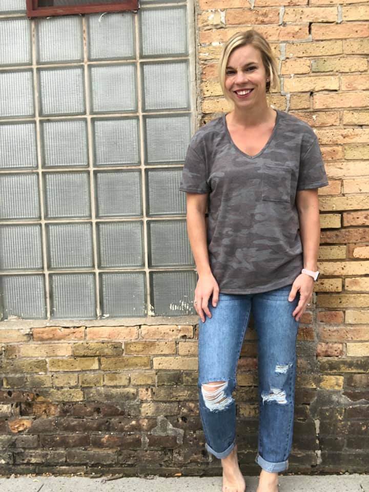 Grey camo tee
