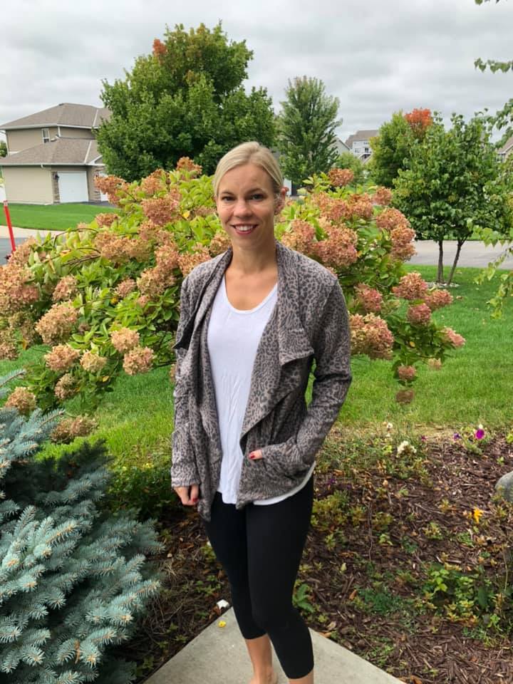 Animal Print open jacket