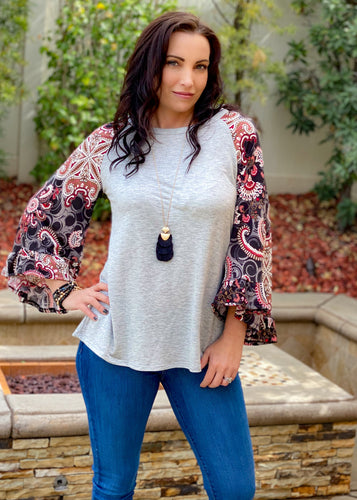 Inspired Paisley Dreams Bell Sleeve