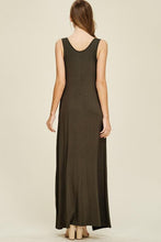 Load image into Gallery viewer, Grey Maxi dress with asymetical hem