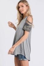 Load image into Gallery viewer, Nothing On You Camo Cold Shoulder