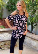Load image into Gallery viewer, Warm Spring Nights Cold Shoulder Top