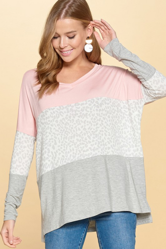 Without a Care Long Sleeve Colorblock