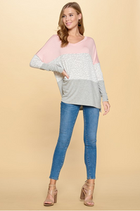 Without a Care Long Sleeve Colorblock