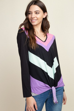 Load image into Gallery viewer, Neon Path Front Tie Long Sleeve