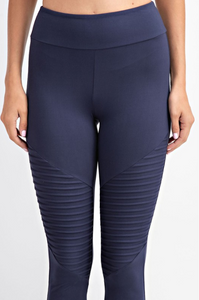 Moto Leggings in Navy