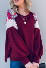 Load image into Gallery viewer, Eyelet Fields Long Sleeve Boxy Top