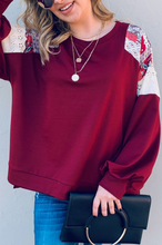 Load image into Gallery viewer, Eyelet Fields Long Sleeve Boxy Top