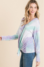 Load image into Gallery viewer, Sherbert Dreams Front Tie Hoodie