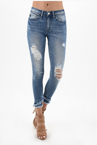 Double Fringed Kan Can Ankle Skinnies