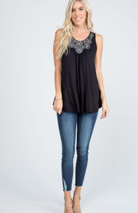 All That Jazz Tank Tunic in Black