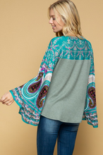 Load image into Gallery viewer, Pay Close Attention Bell Sleeve Top