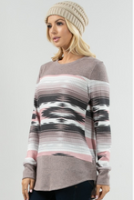 Load image into Gallery viewer, Soft Southwest Long Sleeve Waffle Top