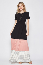 Load image into Gallery viewer, Striped Color Block Maxi Dress