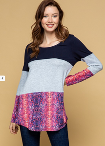 All Roads Lead to You Color Block Tunic