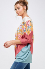 Load image into Gallery viewer, Totally Florally You 3/4 Sleeve Top