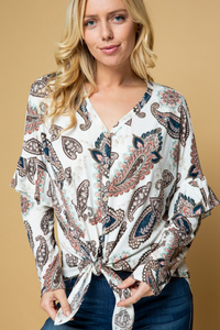 Headed Out West Paisley Button Down
