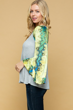 Load image into Gallery viewer, Snake Charmer Bell Sleeve Top
