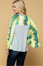 Load image into Gallery viewer, Snake Charmer Bell Sleeve Top
