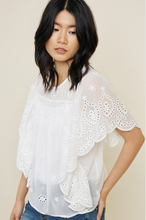 Load image into Gallery viewer, Feminine Flair Eyelet Lace Blouse