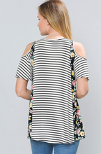Load image into Gallery viewer, Into The Garden Cold Shoulder Top