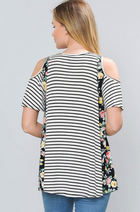 Into The Garden Cold Shoulder Top