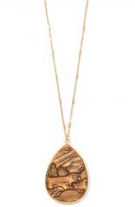 Desert Sands Tear Drop Necklace
