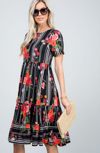 Load image into Gallery viewer, Floral Path Tiered Dress