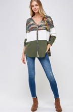 Load image into Gallery viewer, Hide Away Camo Waffle Knit Top