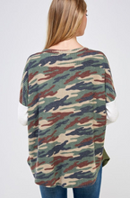 Load image into Gallery viewer, Hide Away Camo Waffle Knit Top