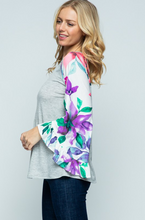 Load image into Gallery viewer, Tropical Rain Bell Sleeve Top