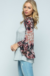 Inspired Paisley Dreams Bell Sleeve